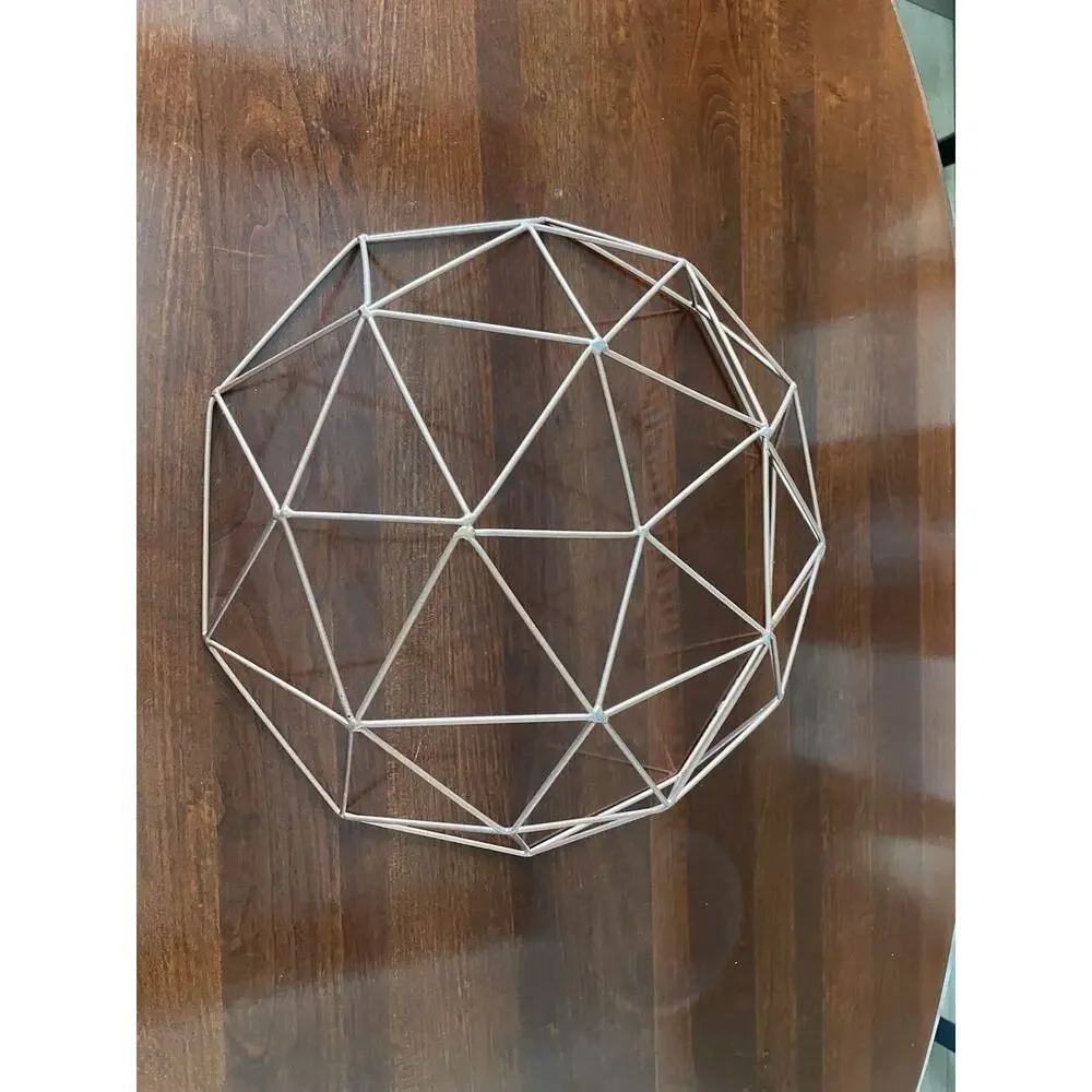 Modern Copper Geometric Metal Wire Basket